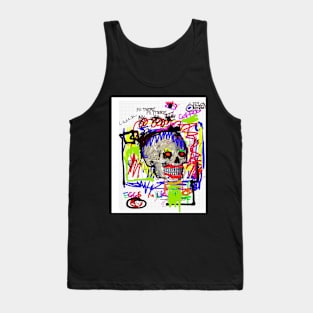 Grocery List  Neo Goth Skull Tank Top